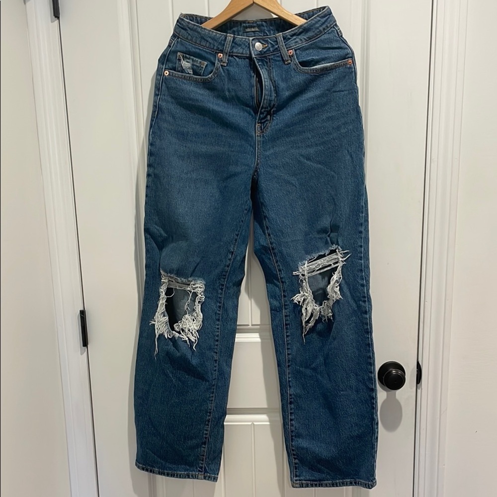 Wild Fable Blue Distressed Boyfriend Jeans